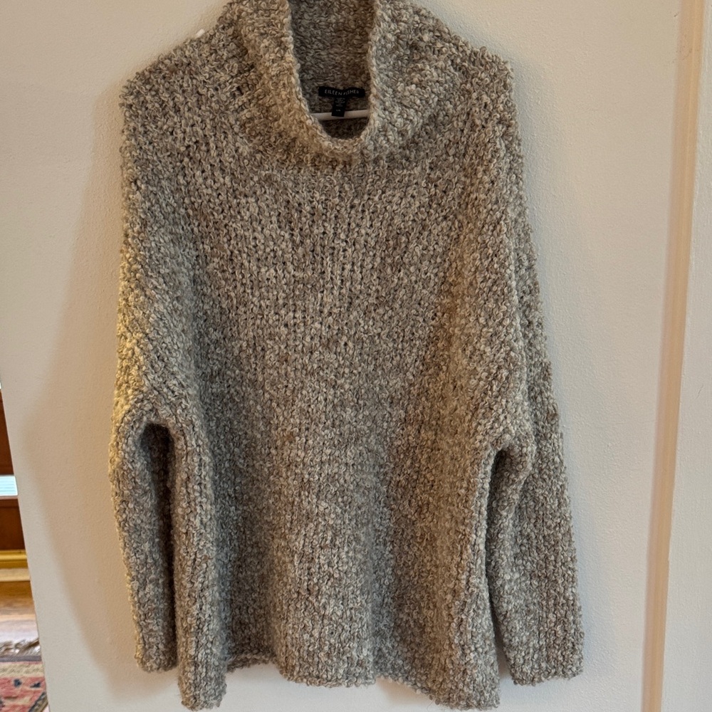 EILEEN FISHER Cozy Gray Turtleneck Sweater